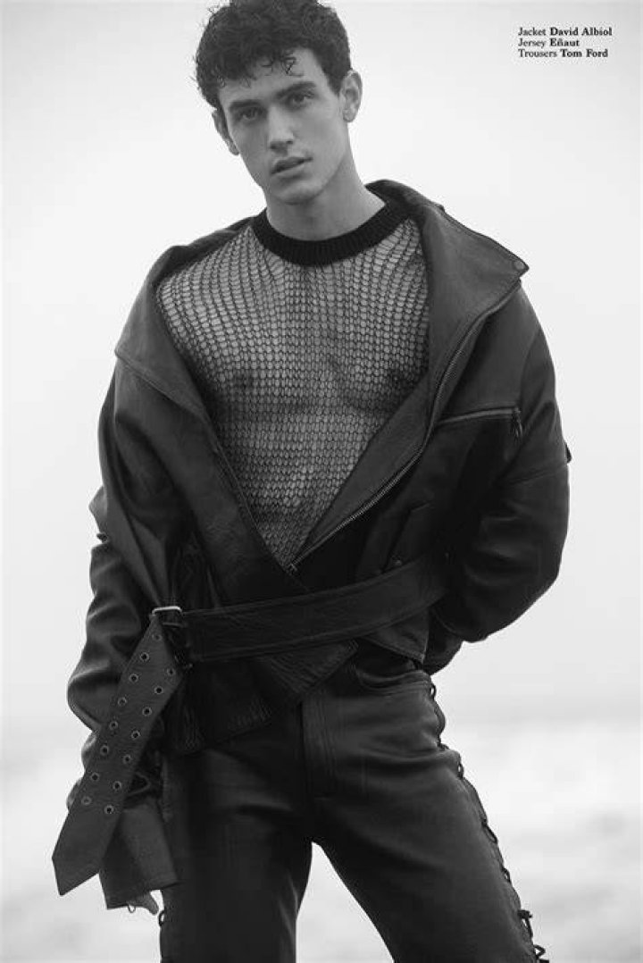 Model Xavier Serrano in amazing outfit
